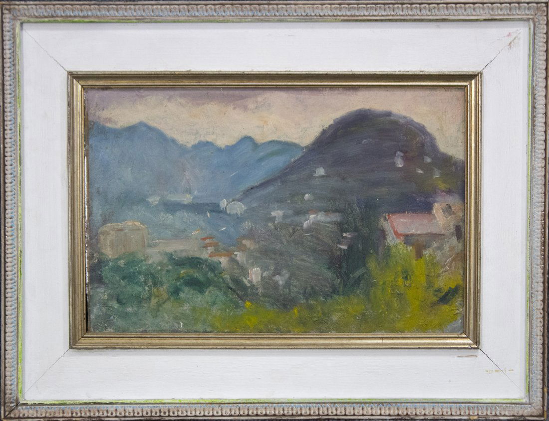 IMPRESSIONISM MOUNTAINOUS LANDSCAPE OIL/B (1 of 4)