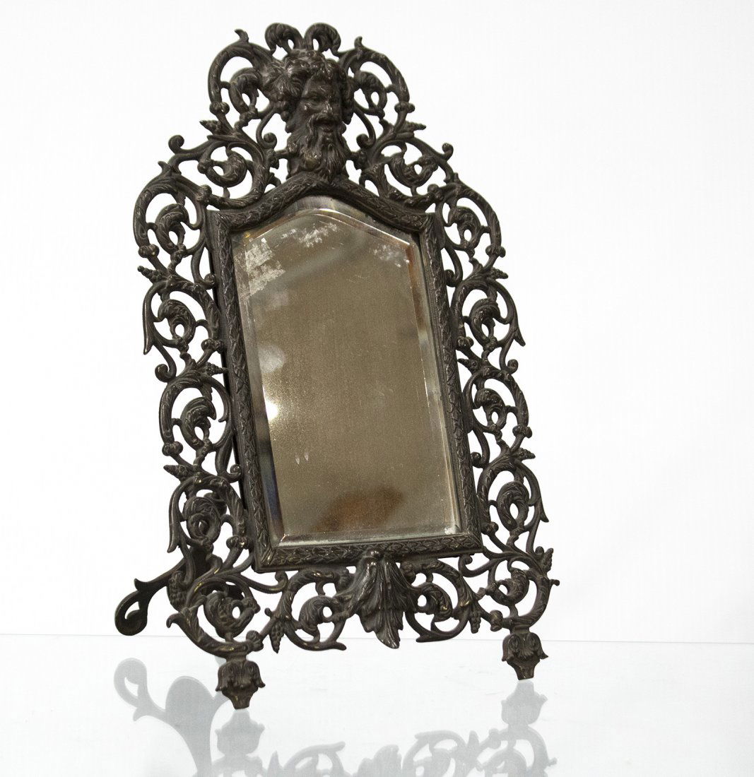 Bronze Victorian Intricate Free Standing Dresser Mirror (1 of 4)
