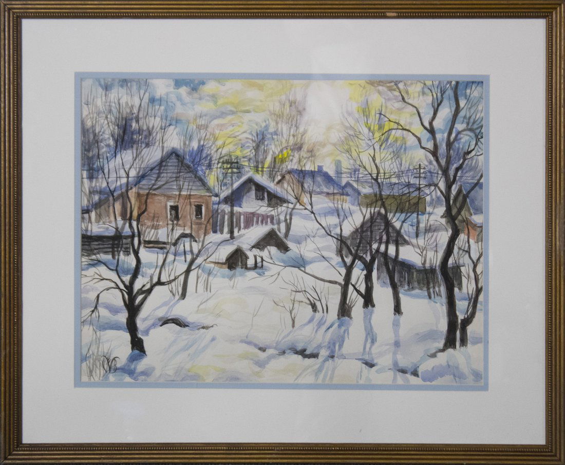 CHARLES BURCHFIELD  (1893 - 1967) RURAL TOWN FRESH SNOW (1 of 4)