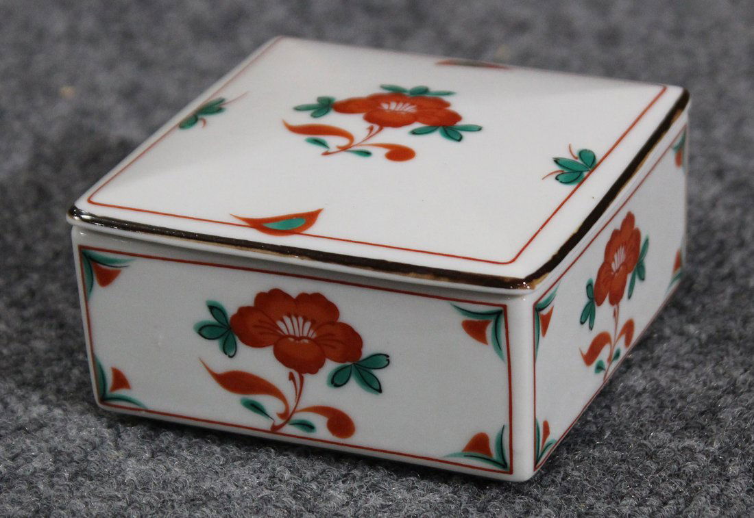 Tiffany & co trinket box with red flower (1 of 3)