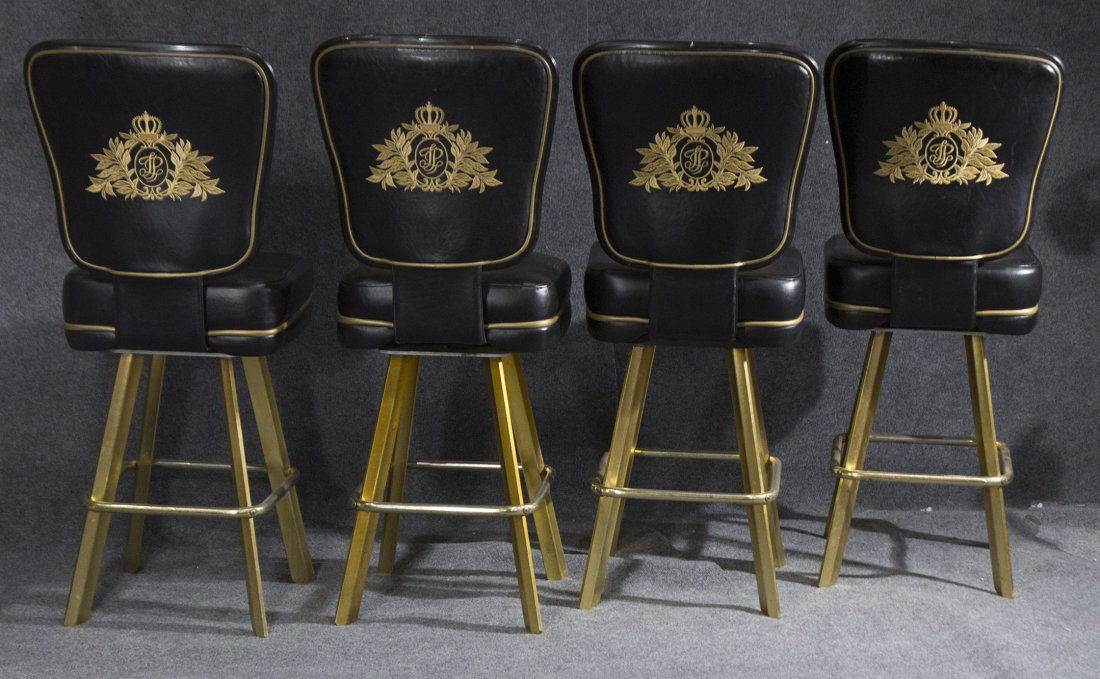 SET of 4 TRUMP PLAZA CASINO BLACKJACK BAR STOOLS (1 of 8)