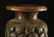 HAITIAN HAND CARVED TEAK WOOD VASE Elephant Jungle - 4