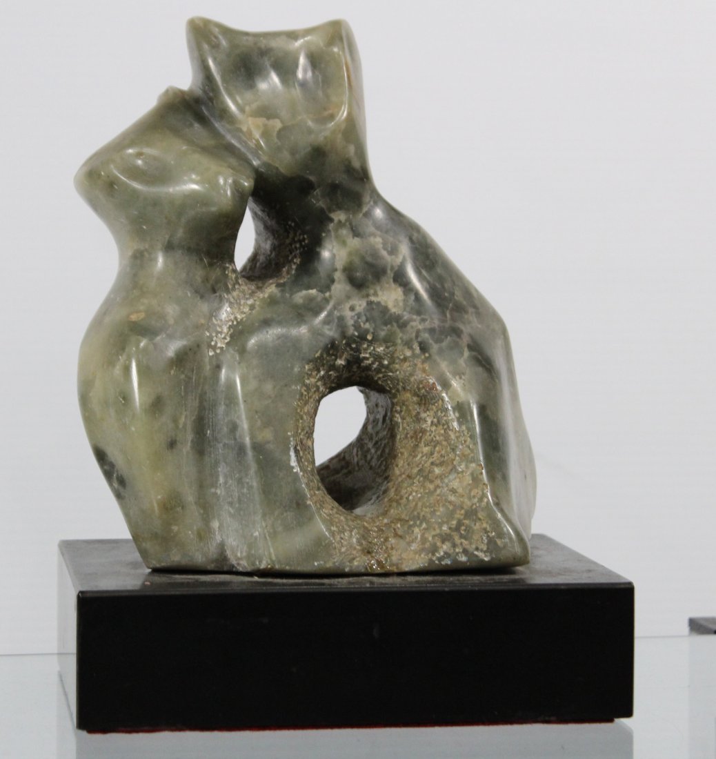 MID CENTURY MODERN MARBLE CATS SCULPTURE (1 of 4)