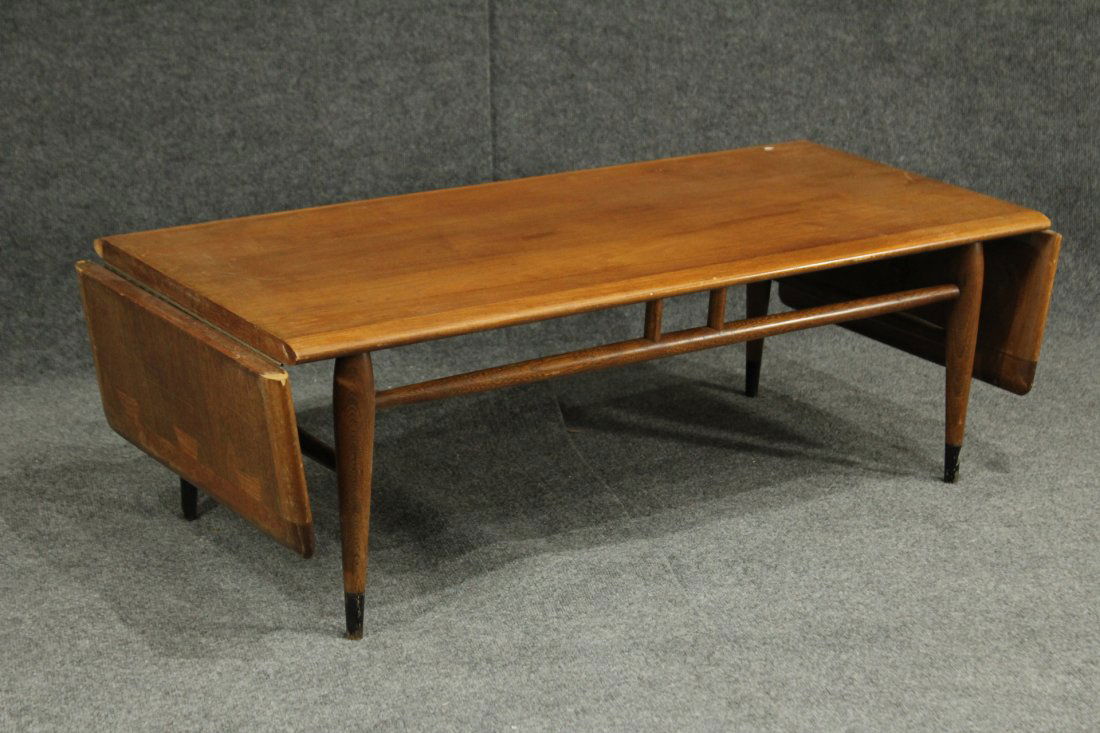Mid Century LANE WALNUT DROP LEAF SIDES COFFEE TABLE