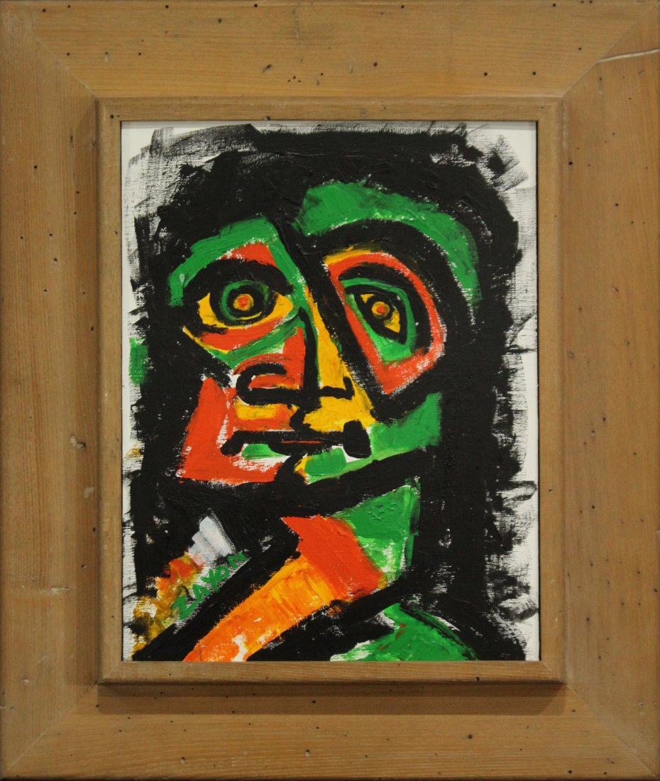 SEYMOUR ZAYON Mid Century Modern ABSTRACT PORTRAIT (1 of 6)