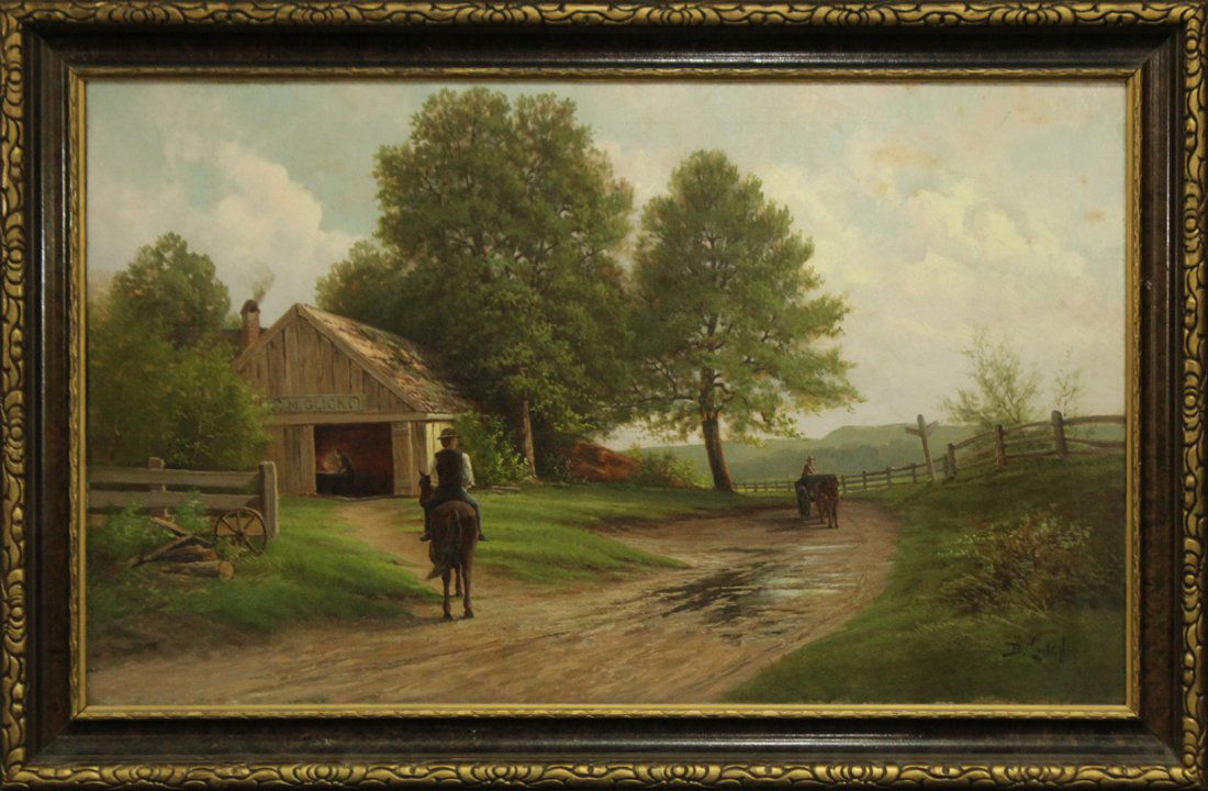 BENJAMIN COHEN OIL/c Listed American BLACKSMITH FARRIER (1 of 7)