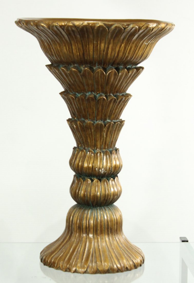 HOLLYWOOD REGENCY Stylish Pedestal Vase Stand (1 of 5)