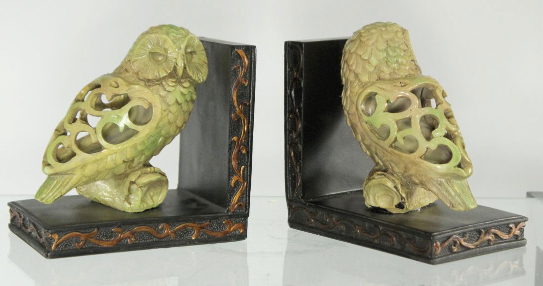 Pair Decorative OWL BOOKENDS  - Nice Quality. (1 of 4)