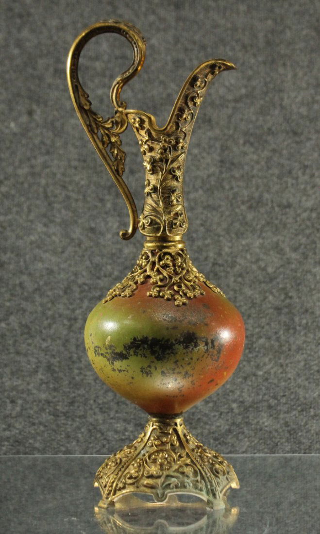 Victorian Ornate Metal EWER PITCHER - original finish. (1 of 5)