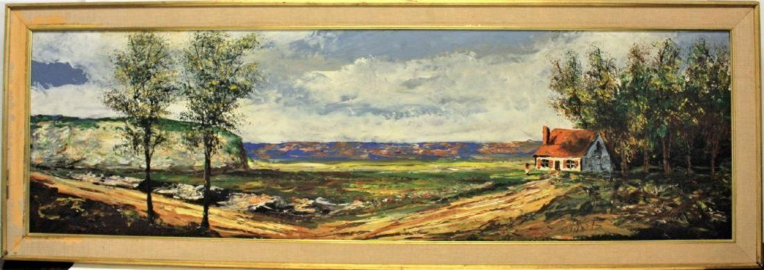 MORRIS KATZ Listed Jewish American LARGE 5 FT LANDSCAPE (1 of 5)