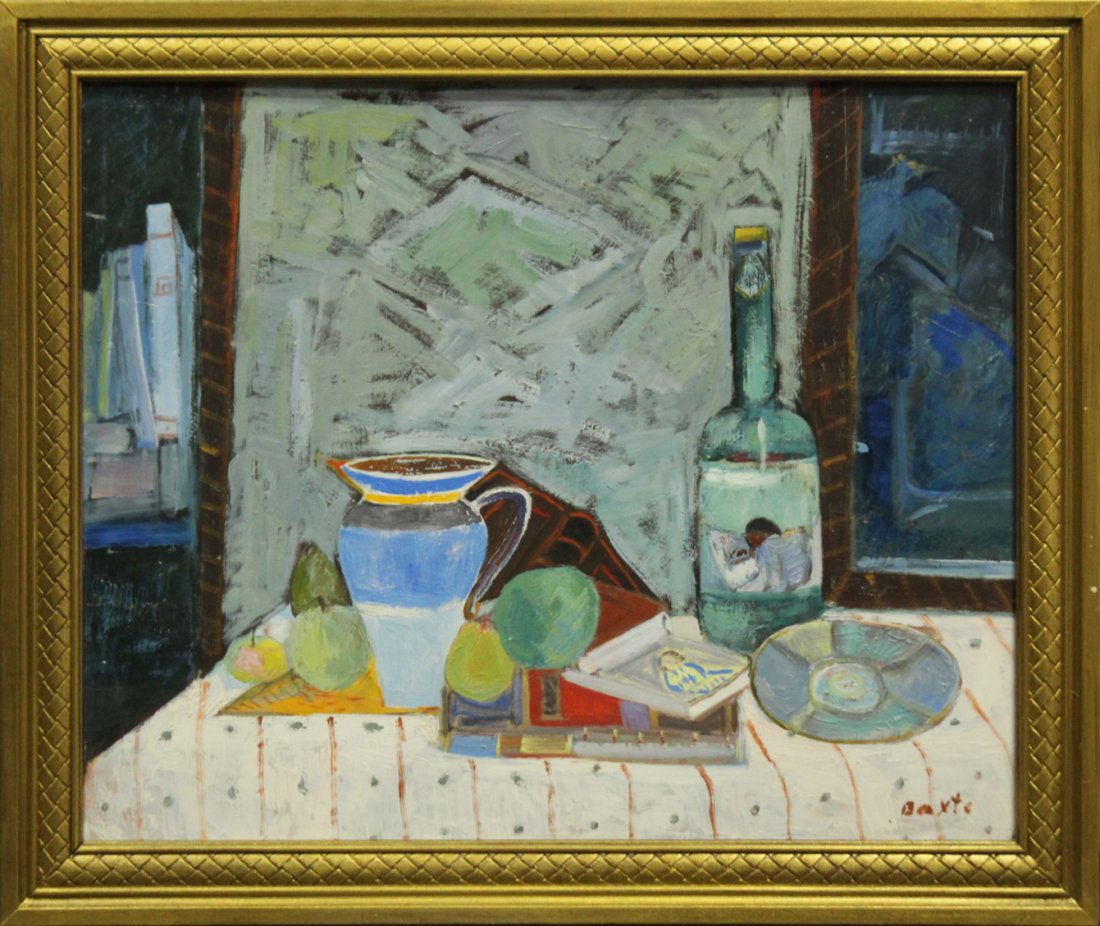 MICHAEL BAXTE Oil/b TABLE TOP STILL LIFE , SIGNED (1 of 7)