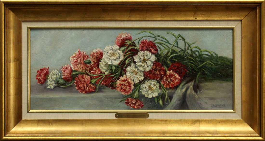 J BARRY GREENE 1895-1966 Amer. Oil/c FLORAL STILL LIFE (1 of 8)