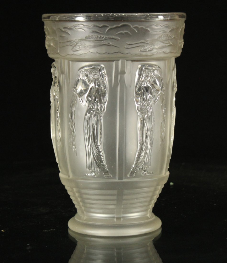 Vintage pressed glass pouring water Greek style (1 of 4)