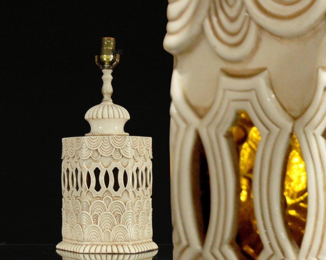 Mid-century Modern style double light lamp (1 of 6)