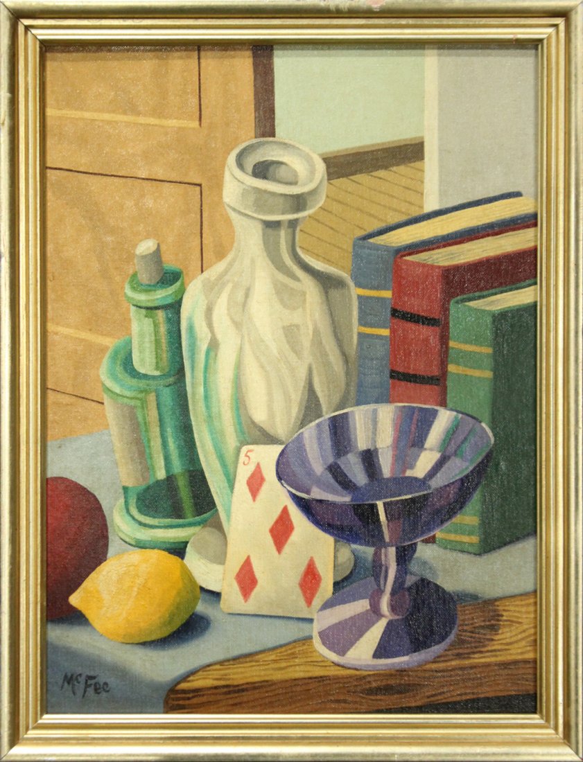 Henry McFee Oil on board still life painting (1 of 5)
