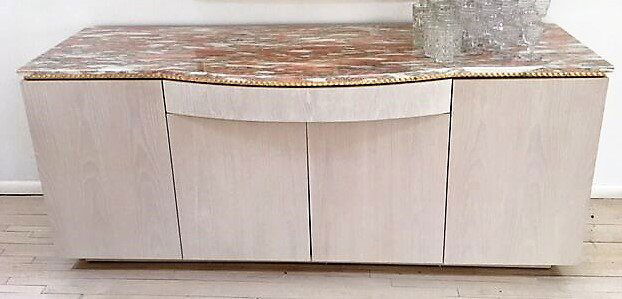 MODERN DESIGN SIDEBOARD WITH ROSE MARBLE TOP (1 of 1)