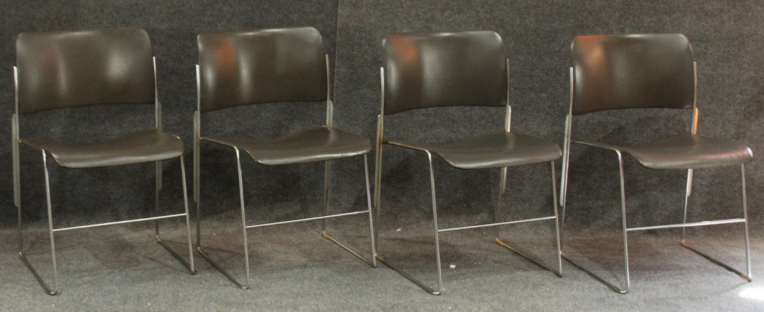 DAVID ROWLAND Designer 40/4 Set 4 MID CENTURY CHAIRS (1 of 5)