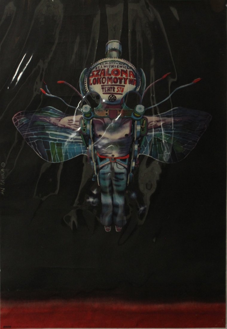 SZALONA LOKOMOTYWA THEATRE 1977 Poster IAN SAWKA (1 of 5)