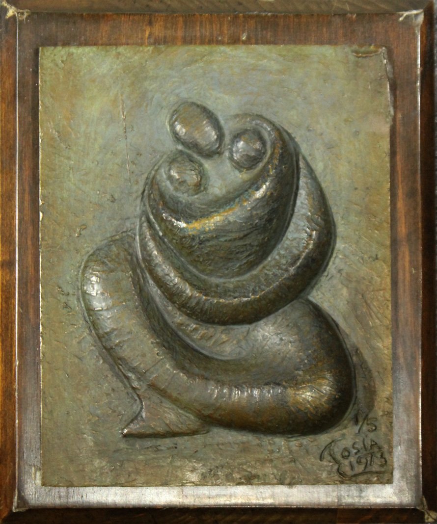 Tosia Malamud (1923 - 2008) MODERNISM BRONZE PLAQUE: Tosia Malamud (1923 - 2008) MODERNISM BRONZE PLAQUE , Signed TOSIA, Dated 1973, Edition #1 of 5. Well Listed Artist.Size: 10 x 8.5ASKart:Tosia Malamud (1923 - 2008) Tosia Malamud was active/lived in M