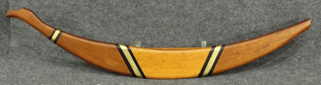 Mid Century Modern WOOD GONDOLA HANGING WALL PLANTER (1 of 3)