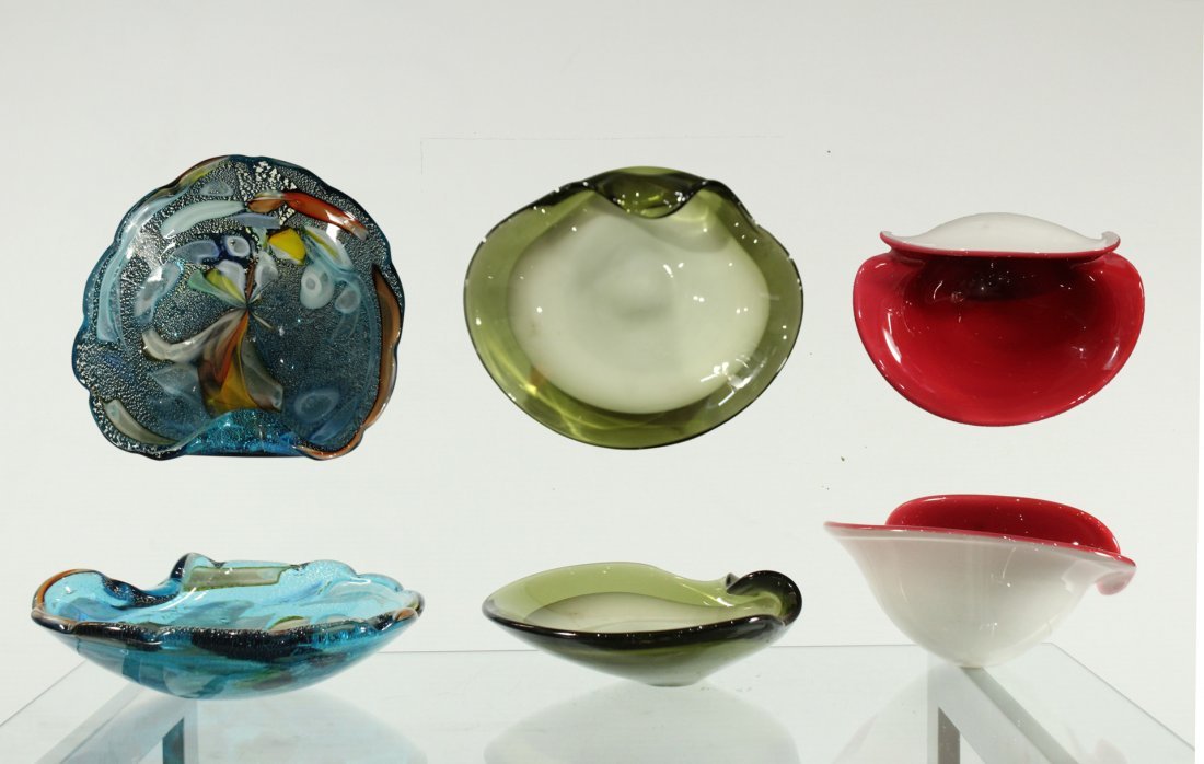 Assorted murano bowls three (3) (1 of 5)