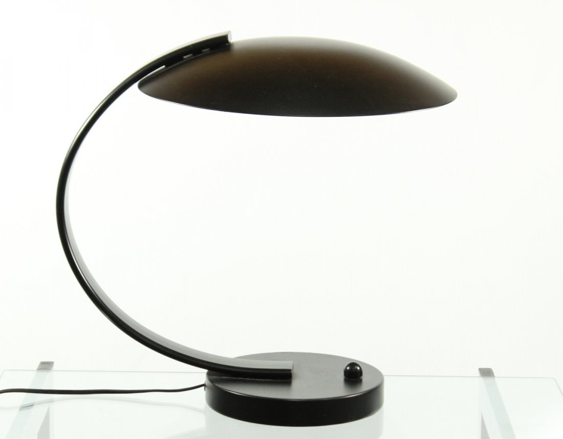 ATOMIC DESIGN Metal Arched Saucer DESK LAMP (1 of 4)