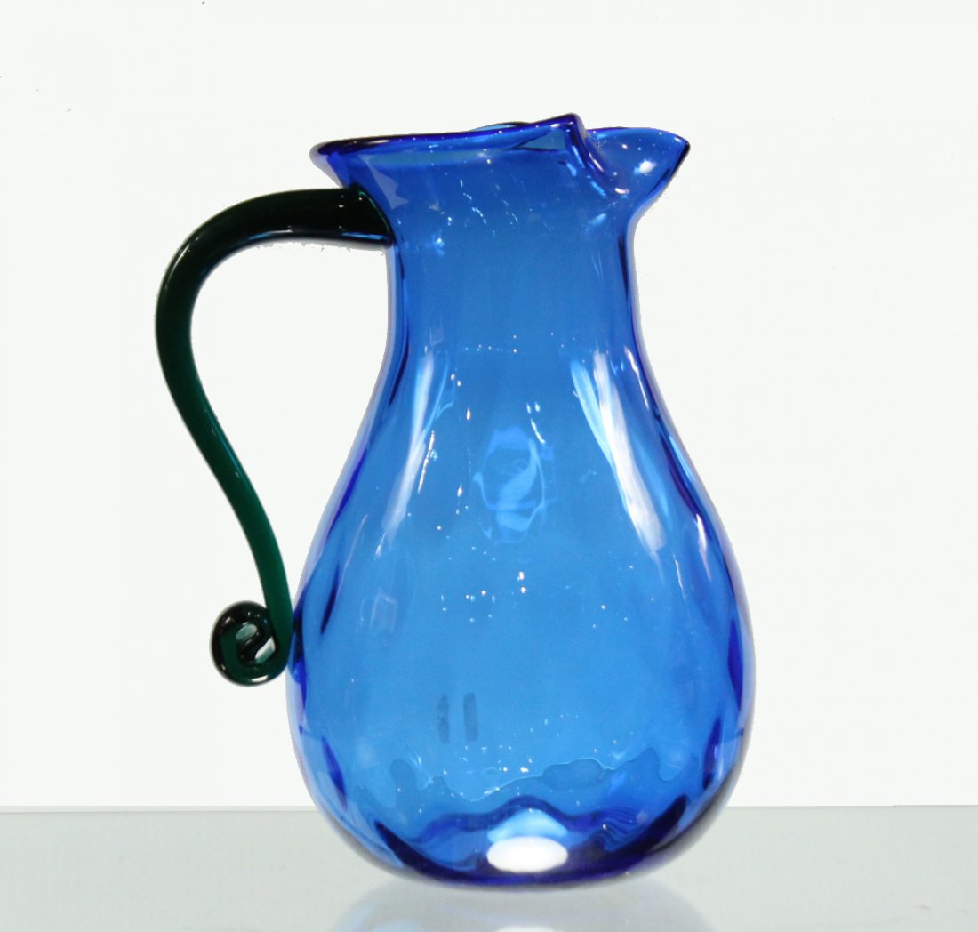 Mid-century modern hand blown water pitcher (1 of 3)
