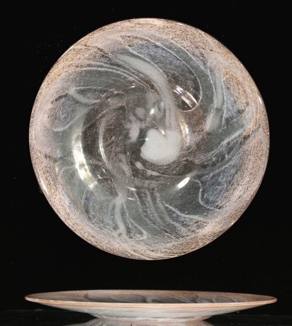 Michael Nourot (1949-2015) Studio Art Glass Charger (1 of 7)