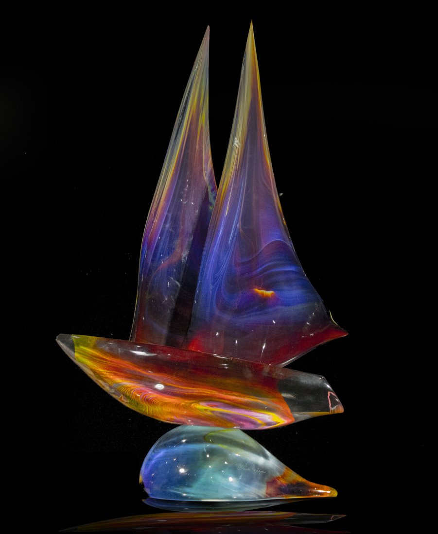 Dino Rosin Murano Glass sail boat (1 of 11)
