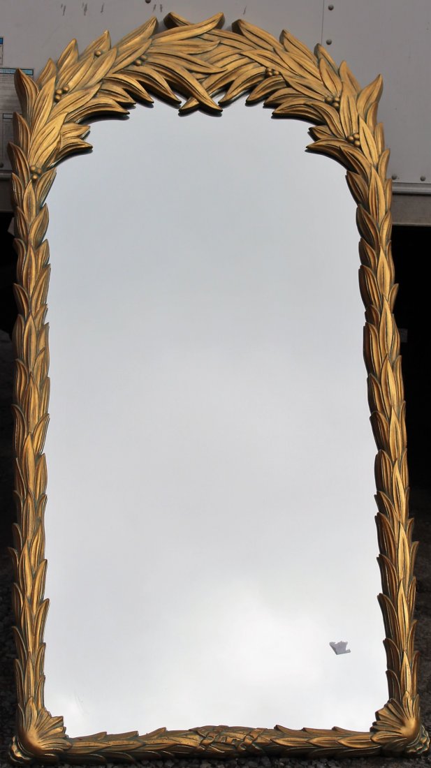 Large GOLD FRAME DESIGNER WALL MIRROR (1 of 5)