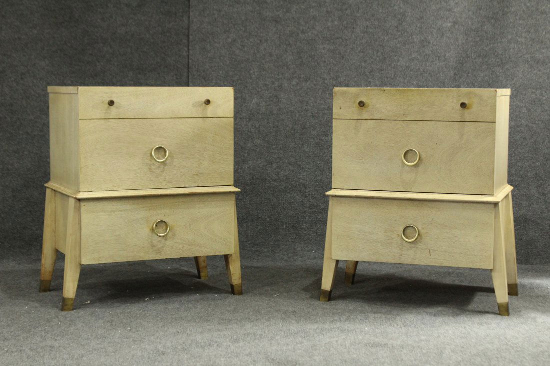 Mid-century modern pair of atomic end tables (1 of 5)