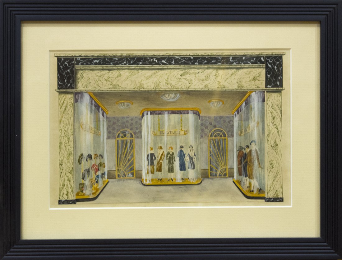 FASHION STORE DISPLAY ARCHITECTURAL RENDER WATERCOLOR (1 of 3)