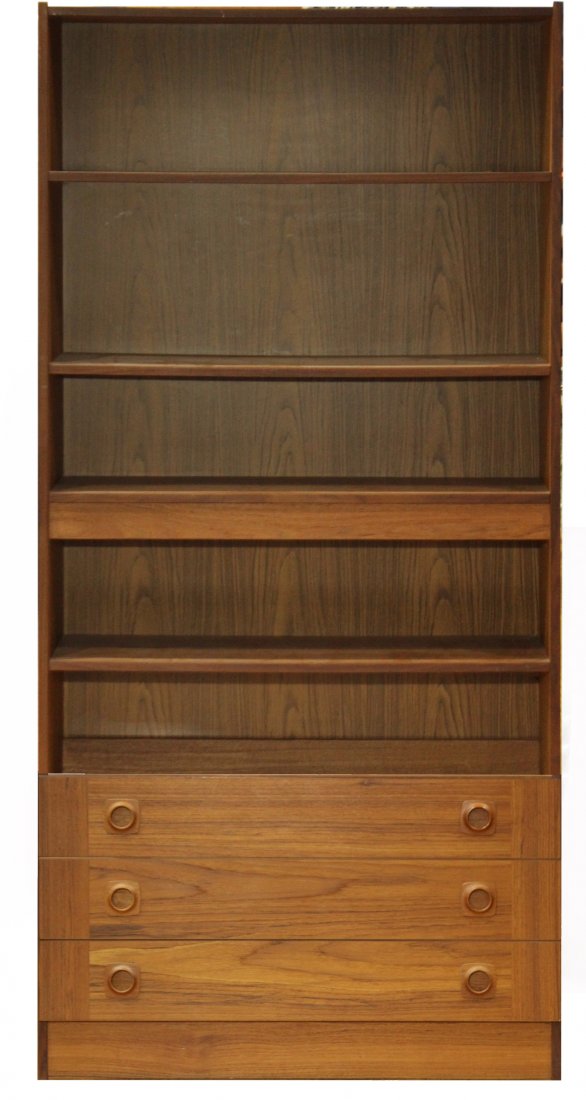 MID CENTURY MODERN TEAK DANISH 2-PART CUPBOARD (1 of 6)