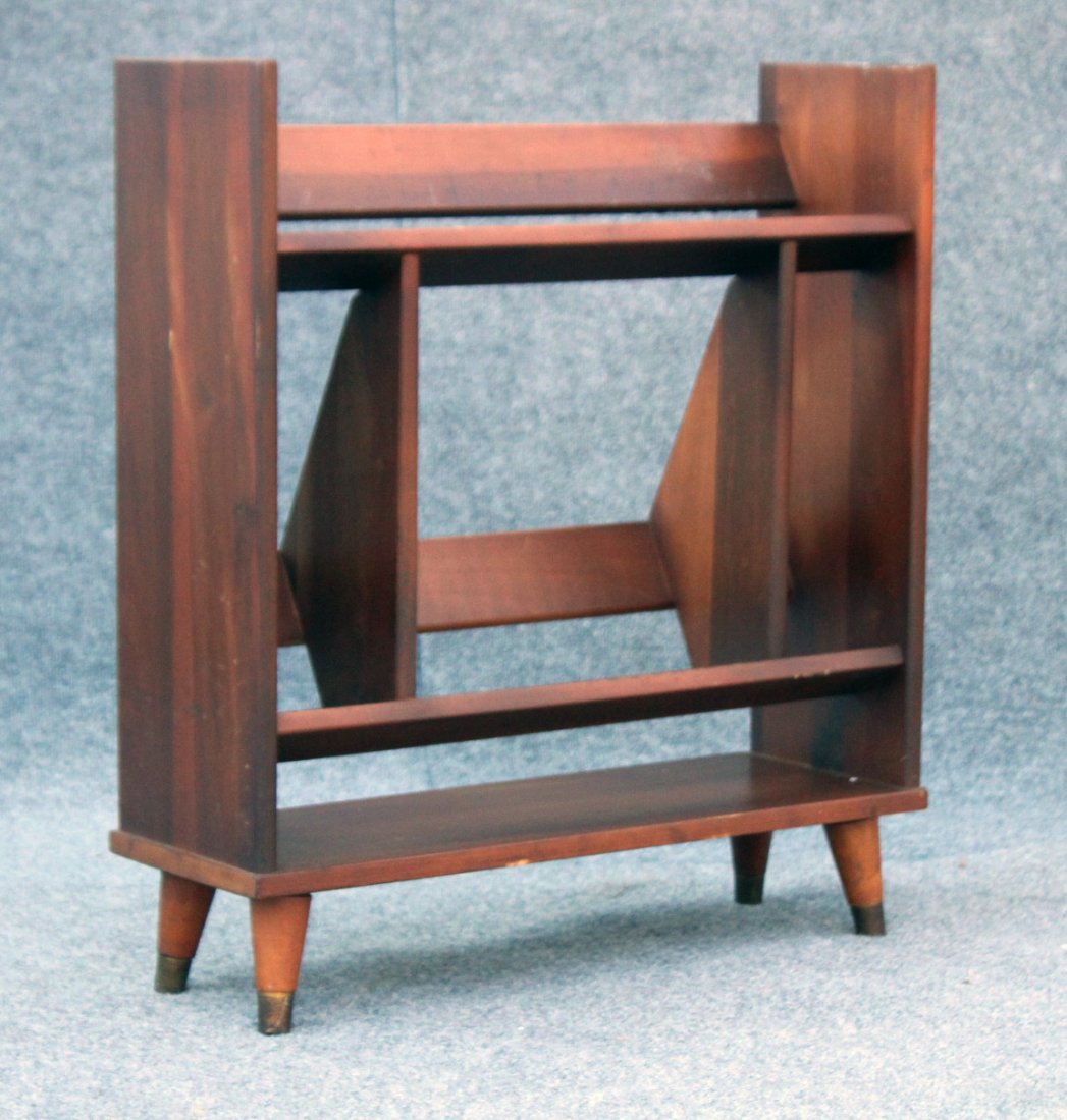 MID CENTURY MODERN DANISH TEAK NARROW BOOKSTAND (1 of 6)