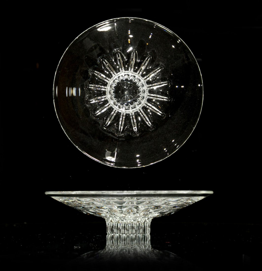 STEUBEN GLASS PEDESTAL BASE CENTER BOWL (1 of 6)