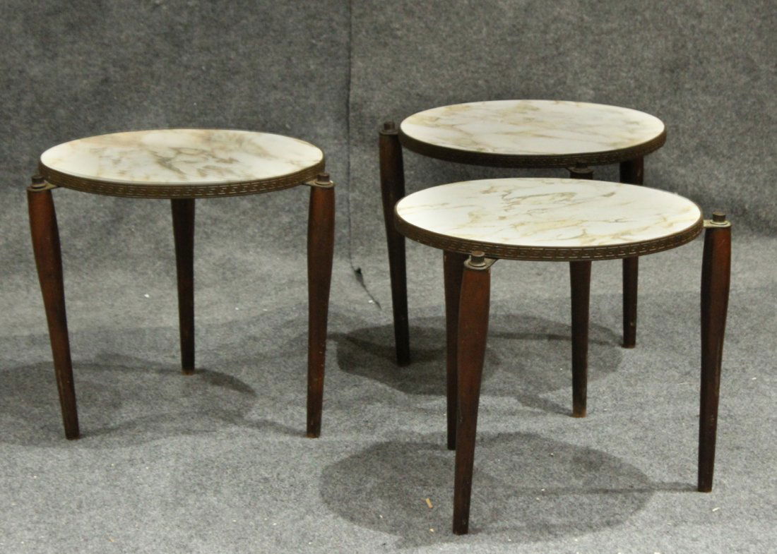 Nest 3 Mid-Century Stackable Round Stands (1 of 3)