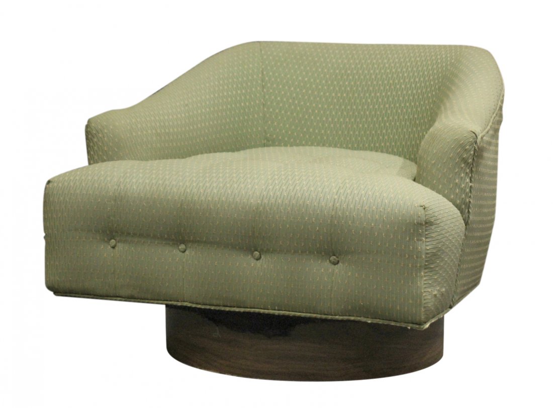 Milo Baughman Swivel Tub Chair - clean upholstery: Milo Baughman Swivel Tub Chair - clean upholstery. Size: 25 h , 31 w