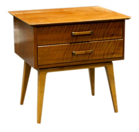 Johnson Furniture Co. Mid-Century Modern 2-Drawer Stand (1 of 4)