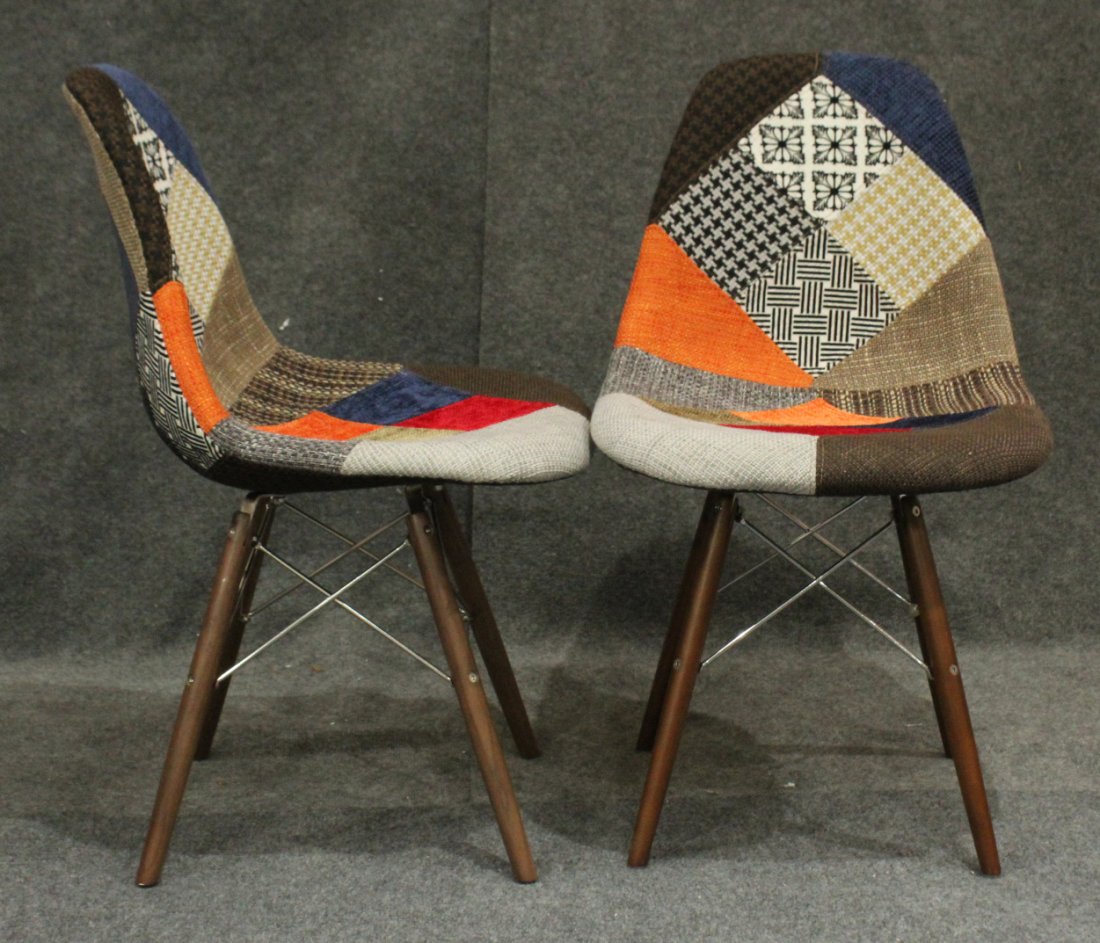 Pair Eames Style Eiffel Tower Base Chairs, Later (1 of 5)
