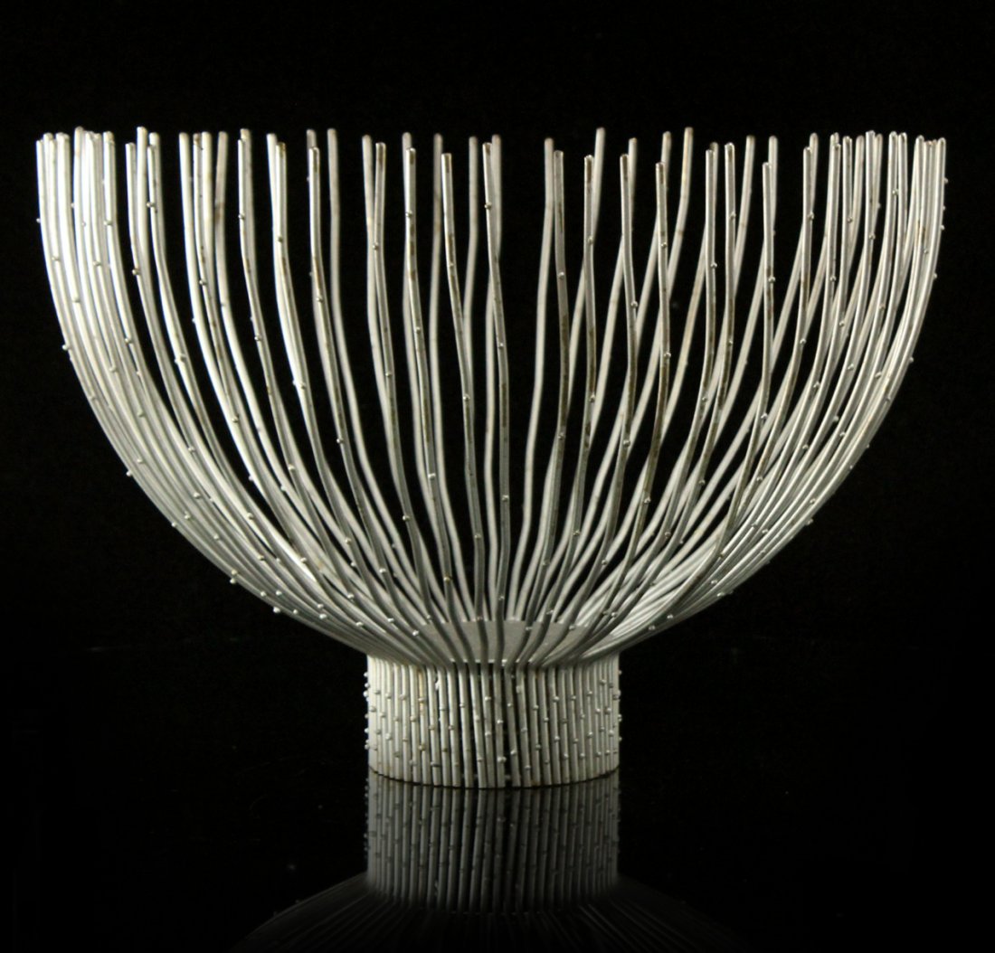 Bertoia Attributed, Mid-Century Modern Large Wire Bowl (1 of 4)