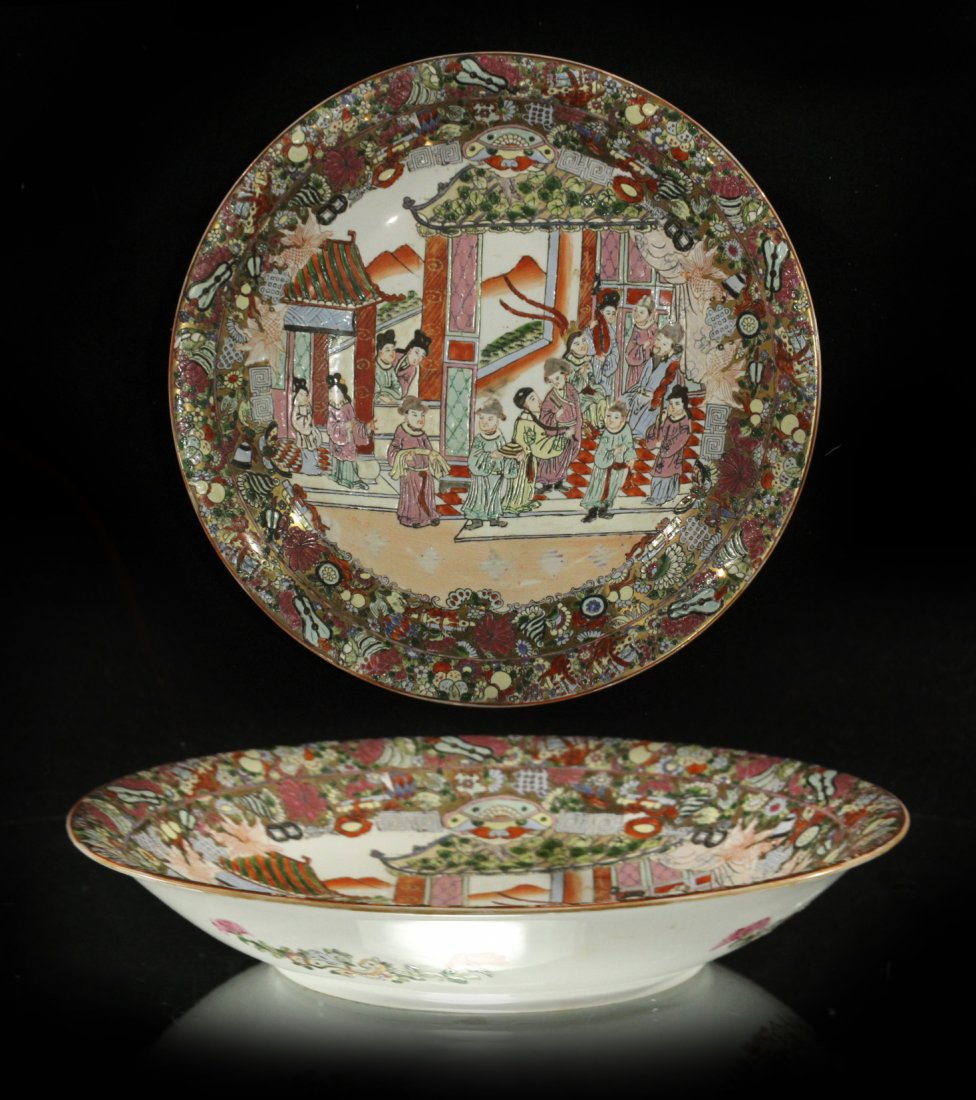 large Oriental Famille rose platter (1 of 3)