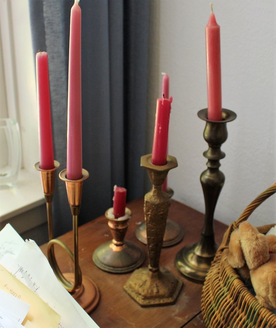 Group Of Candlesticks - Brass, Copper, Cast Metal (1 of 1)