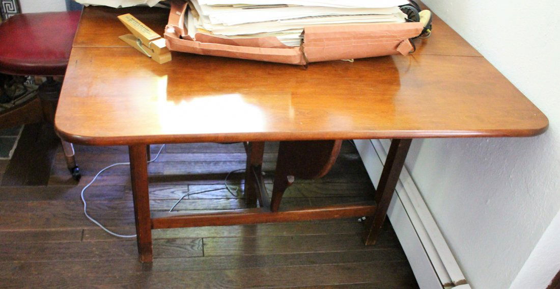Circa 1940 Cherry Drop Leaf Table (1 of 3)