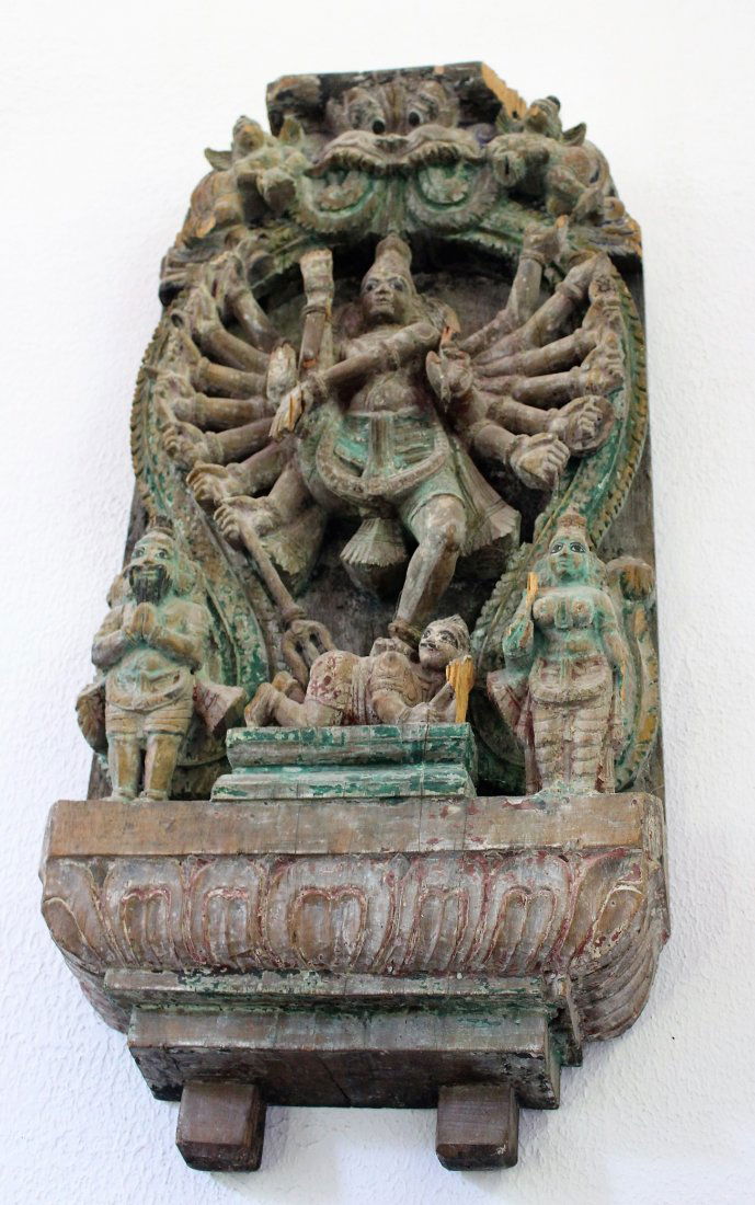 Carved Wood Buddha Shrine Wall Hanging (1 of 3)