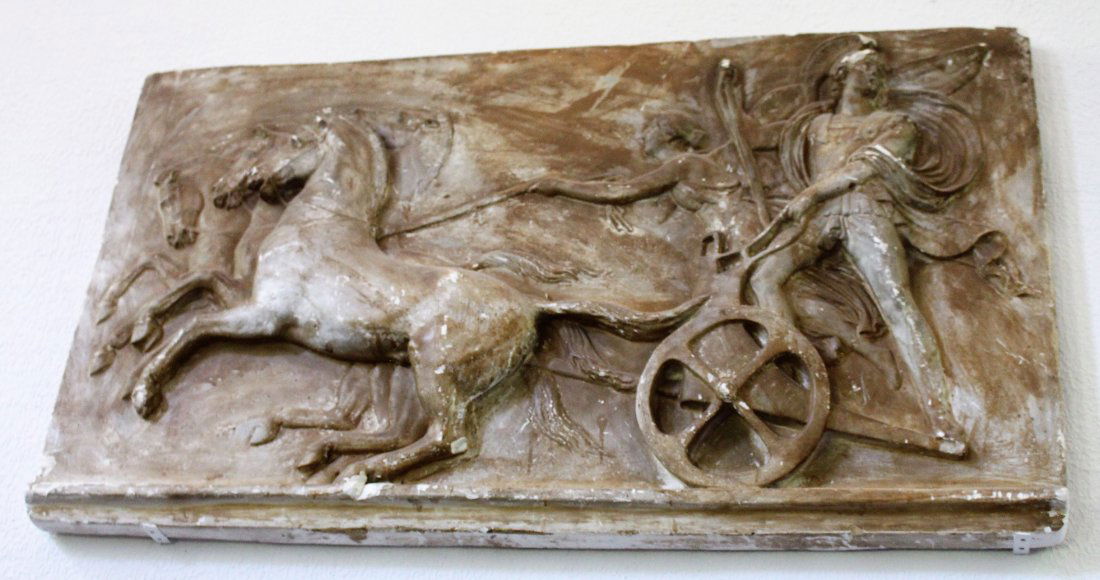 Large Chariot Plaster Relief Wall Plaque (1 of 4)
