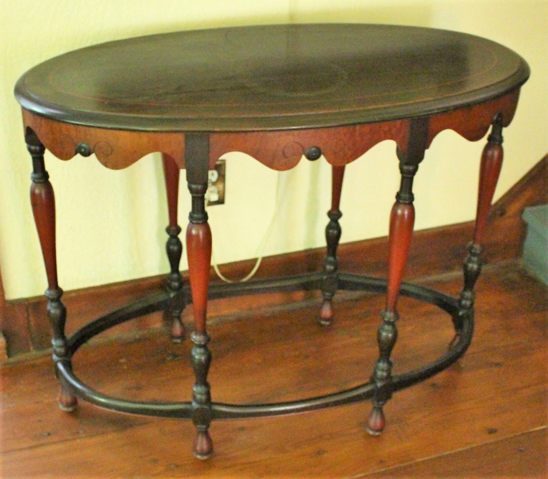 Circa 1930 Oval Walnut Occasional Table (1 of 3)