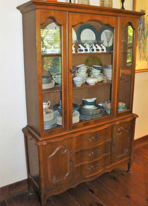 Cherry Wood China Cabinet