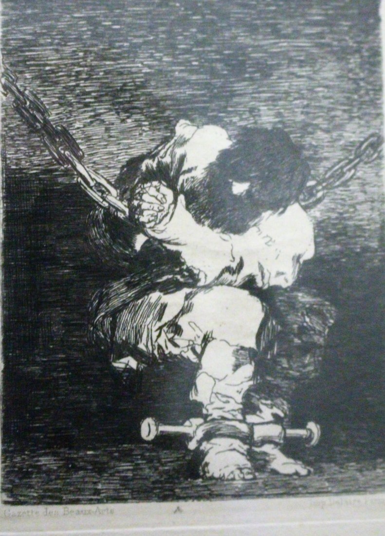 Etching Man In Chains - Gazette Den Beaux Arts (1 of 7)