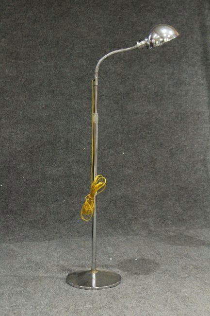 Chrome Adjustable Goose Neck Floor Lamp Chrome Shade (1 of 4)