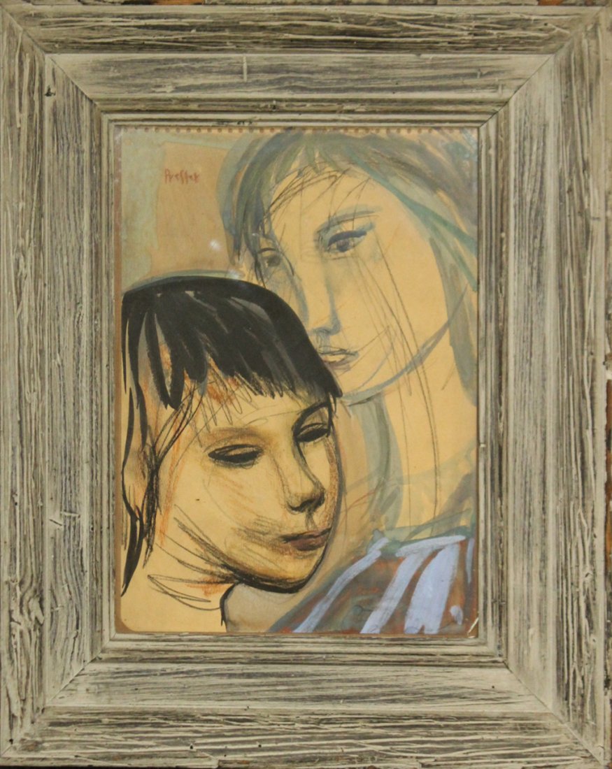 JOSEF PRESSER 1907-1967 Polish-Amer ABSTRACT PORTRAITS (1 of 5)